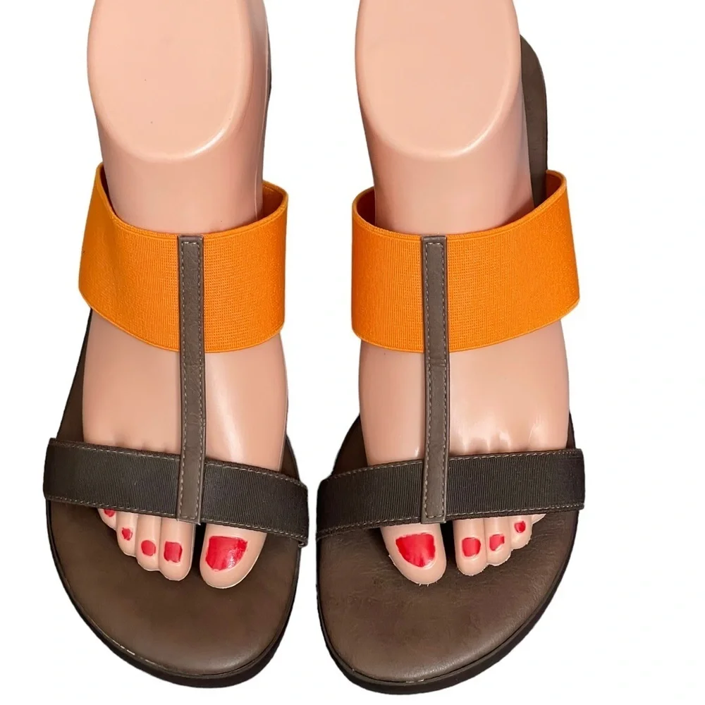 Patricia‎ Green Wedge orange/brown Sandal size 38(8)